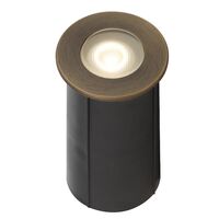 Inground Light LED 1W 24V 3000K IP67 45mm Antique Brass Halon Telbix
