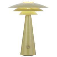 Table Lamp E27 Base Dimmer Glossy Beige Matt Gold Halvik Telbix