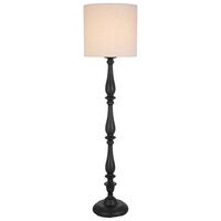 Floor Lamp E27 Foot Switch 1580mm Natural Ivory Hommer Telbix