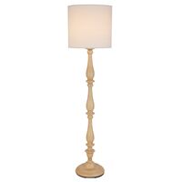 Floor Lamp E27 Foot Switch 1580mm Black Beige Hommer Telbix
