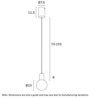 Pendant Light LED 6W 4000K Dimmable 130mm Nickel Clear Invar Telbix
