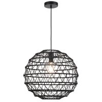 Pendant Light E27 450mm Black Ivalo Telbix