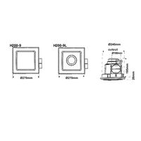 Exhaust fan square no light