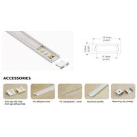 CHANNEL 3M FOR LED STRIP SIL SURFACE
