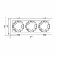 LED GRILLE LIGHT 3 HEADS 3X10W TC