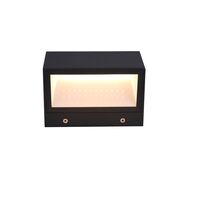 WALL LIGHT 15W/TC RECTANGULAR BK