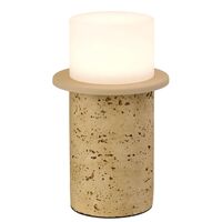Table Lamp LED 6W 2700K Inline Switch Travertino Beige Kolisa Telbix