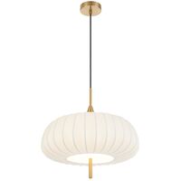 Pendant Light 2 Light E27 400mm Antique Gold White Lasian Telbix