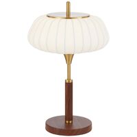 Table Lamp E27 Inline Switch Wood Antique Gold Lasian Telbix