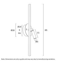 Wall Light LED 10W 3000K 650mm White Lenox Telbix