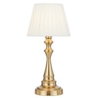 Touch Table Lamp E14 Antique Gold Ivory Loren Telbix