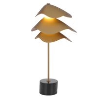 Table Lamp LED 6W 3000K Antique Brass Black Marble Mapel Telbix