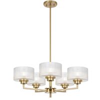 Pendant Light 5 Light E14 660mm Black Matt Clear Moreno Telbix