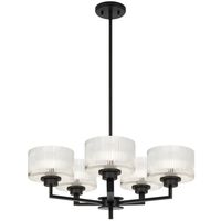 Pendant Light 5 Light G9 660mm Antique Silver Clear Moreno Telbix