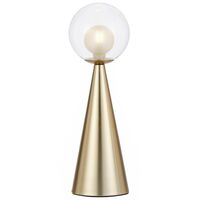 Table Lamp G9 Inline Switch Black Opal Glass Mosari Telbix