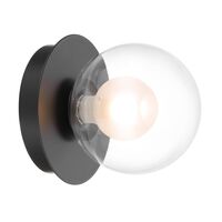 Wall Light G9 Matt Black Opal Glass Mosari Telbix