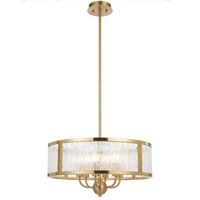 Pendant Light 6 Light E14 500mm Black Clear Norel Telbix
