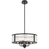 Pendant Light 6 Light E14 500mm Polished Nickel Clear Norel Telbix