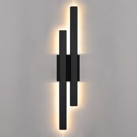 Outdoor Wall Light LED 20W Tri-Colour Matt Black Ostel Telbix