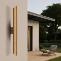 Outdoor Wall Light LED 6W 3000K IP65 Antique Brass Penros Telbix