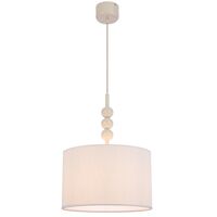 Pendant Light E27 350mm Beige Ivory Poetix Telbix