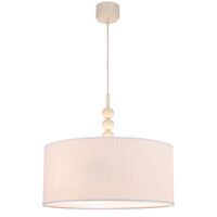 Pendant Light 3 Light E27 500mm Beige Ivory Poetix Telbix