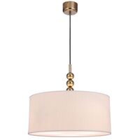 Pendant Light 3 Light E27 500mm Beige Ivory Poetix Telbix