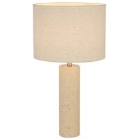 Table Lamp E27 555mm Beige Travertine Ivory Polano Telbix