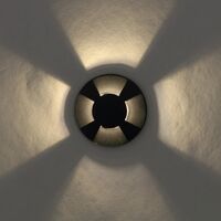 Inground Light 24V LED 3W 3000K IP65 4 Way Black Raker Telbix