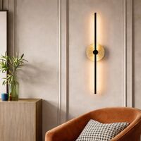 Wall Light LED 12W 3000K Beige Travertine Black Rimini Telbix