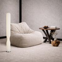 Floor Lamp LED 24W 4000K Foot Switch Nickel White Sagero Telbix