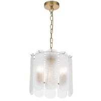 Pendant Light 3 Light E14 310mm Antique Gold Clear Samona Telbix