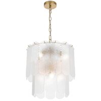 Pendant Light 8 Light E14 420mm Antique Gold Clear Samona Telbix
