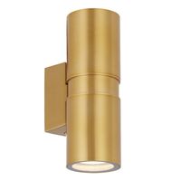 Outdoor Wall Light 2 Light GU10 IP54 Brass Sarnel Telbix