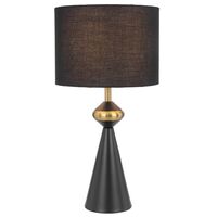 Table Lamp E27 Inline Switch Black Satillo Telbix