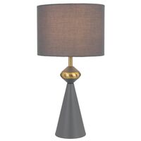 Table Lamp E27 Inline Switch Grey Satillo Telbix