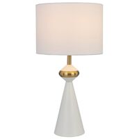 Table Lamp E27 Inline Switch White Satillo Telbix