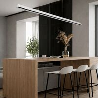 Pendant Light LED 46W Tri-Colour Dimmable 1840mm White Serda Telbix