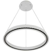 Pendant Light LED 36W Tri-Colour Dimmable 630mm White Serda Telbix
