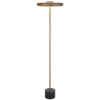 Floor Lamp LED 14W Antique Brass Black Marble Sisby Telbix