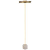 Floor Lamp LED 14W Matt Brass White Marble Sisby Telbix