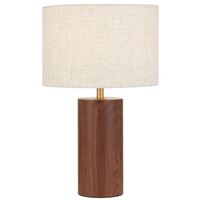 Table Lamp E27 Inline Switch Wood Antique Gold Stylin Telbix