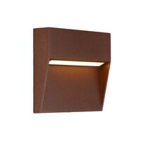 Outdoor Wall Light Square LED 3W 24V 3000K Corten Rust Terin Telbix