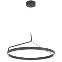 Pendant Light LED 32W Tri-Colour 600mm Black Sand Truvon Telbix