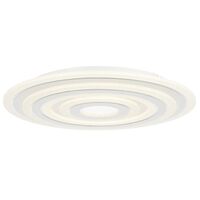 Oyster Light LED 40W Tri-Colour Dimmable 480mm White Utica Telbix