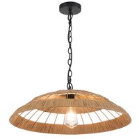 Pendant Light E27 600mm Natural Vallejo Telbix