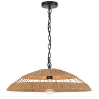 Pendant Light E27 600mm Natural Vallejo Telbix