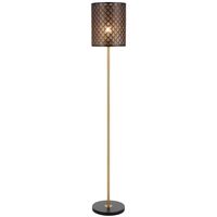 Floor Lamp E27 Foot Switch Black Antique Gold Valtor Telbix