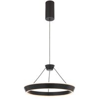Pendant Light 2 Tier LED 48W Tri-Colour Brushed Black Vantel Telbix