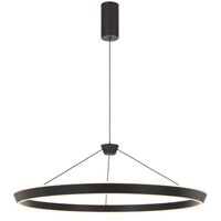 Pendant Light LED 48W Tri-Colour 800mm Brushed Black Vantel Telbix